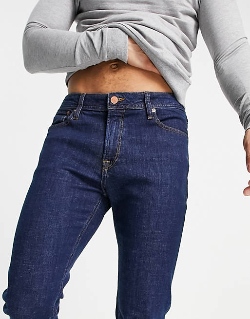 udskiftelig dis vej Jack & Jones Intelligence - Clark - Jeans i Regular Fit med lige pasform og  økologisk bomuld i vintage-indigo | ASOS