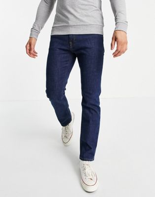 Jack & Jones Intelligence Clark regular straight fit jeans in vintage indigo with cotton - MBLUE