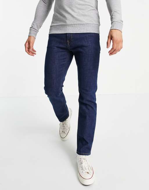 Jack & Jones Intelligence Clark regular straight fit jeans vintage indigo with cotton - MBLUE | ASOS