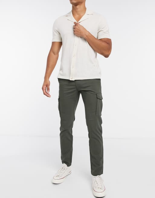 jack and jones intelligence slim fit cargo trousers