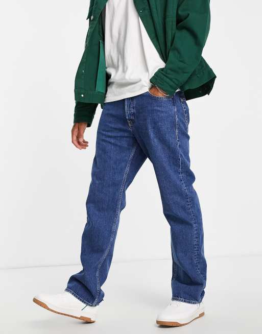 Jack & Jones Intelligence - Cliff - Bagge jeans in donkerblauw