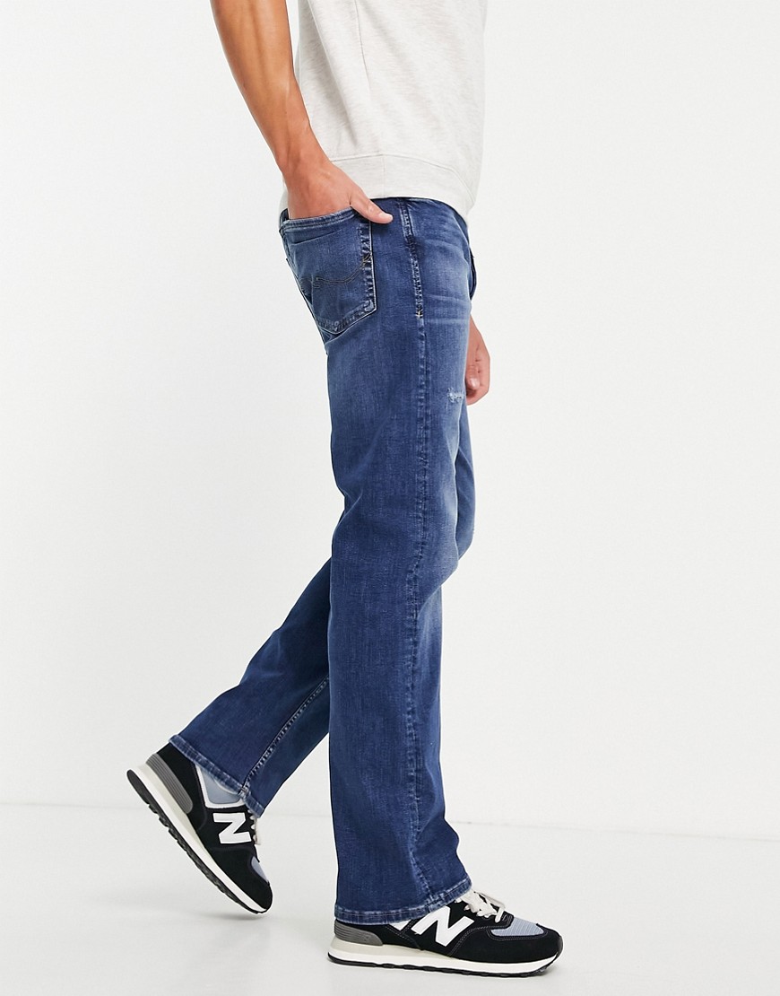 Jack & Jones Intelligence - Cliff - Rechte jeans in vintage lichte wassing blauw