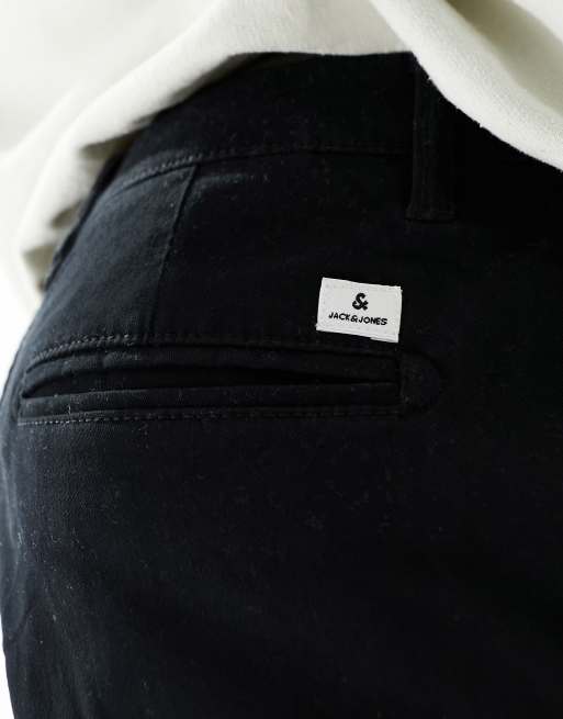 Jack & Jones Intelligence - Confezione da 2 chino slim affusolati verde oliva tenue e nero , 4 di 5
