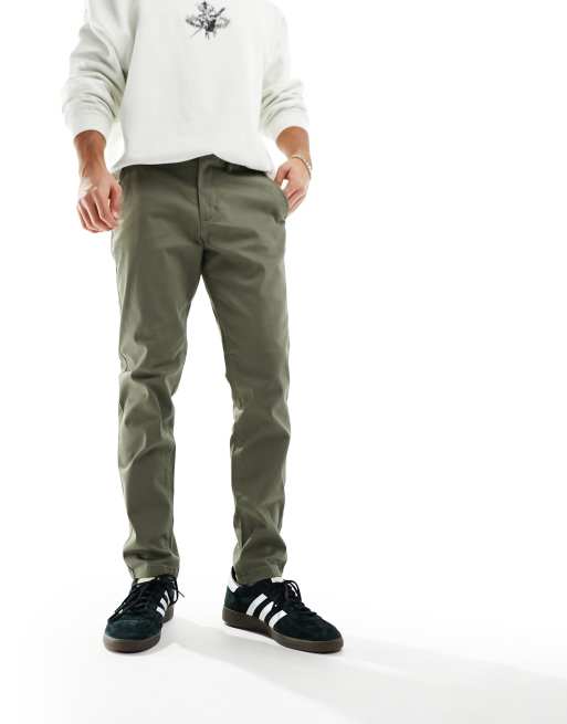 Jack & Jones Intelligence - Confezione da 2 chino slim affusolati verde oliva tenue e nero , 5 di 5