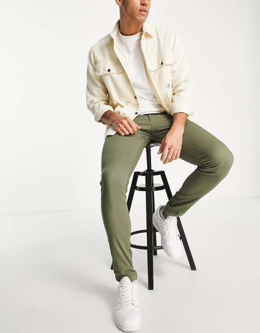 Jack & Jones Intelligence - Confezione da 2 chino slim affusolati verde oliva tenue e nero, 4 di 4