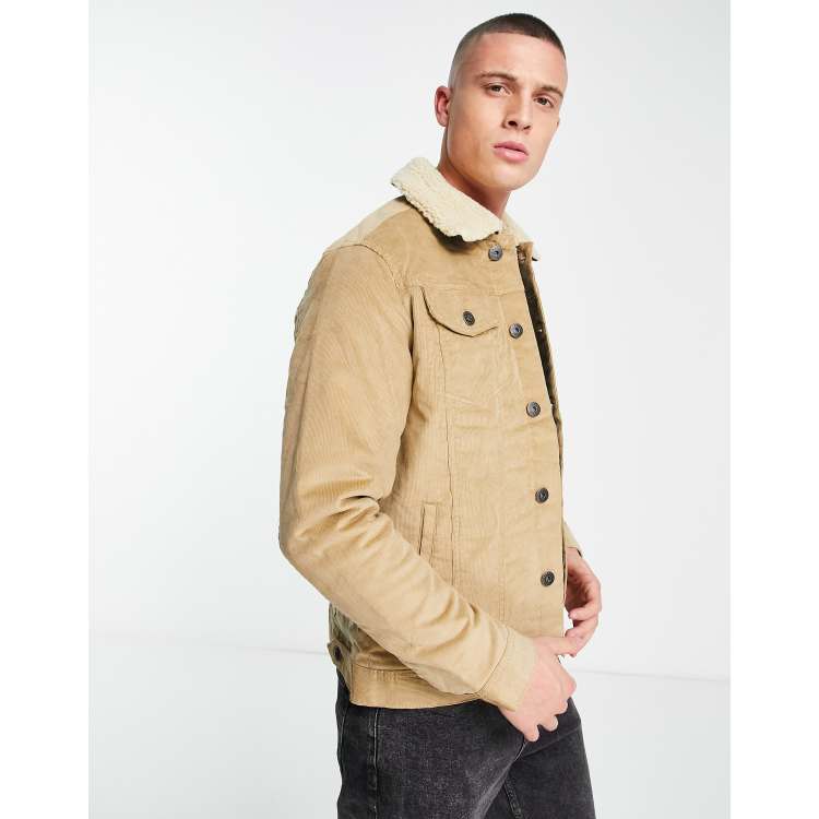Mens cord jacket with borg collar discount