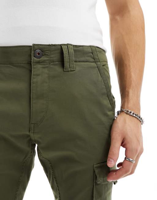 Jack & Jones Intelligence cuffed cargo pants in beige