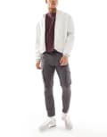 [Jack & Jones] Jack & Jones Intelligence cuffed cargo pant in grey W28 L30 Asphalt