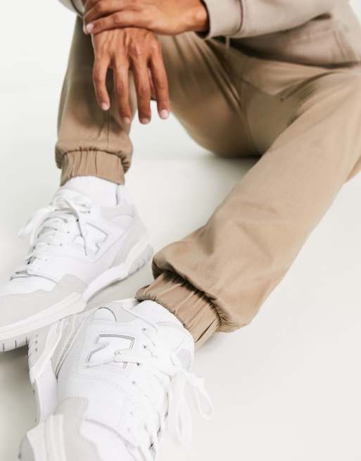 Jack & Jones Intelligence cuffed cargo pants in beige