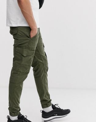 green skinny cargo pants mens