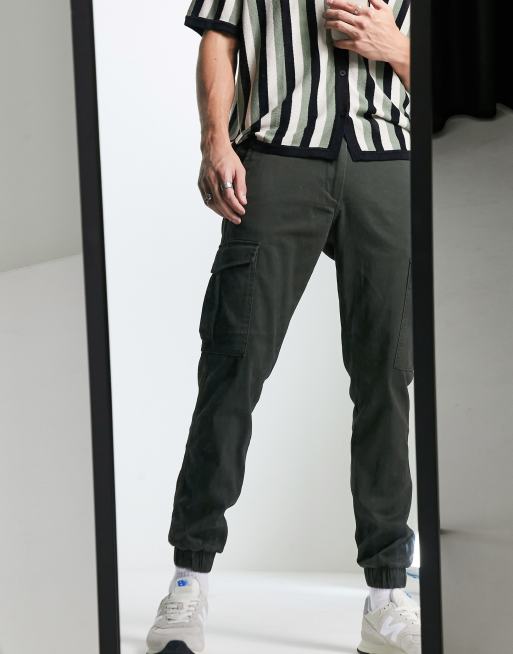 Jack & Jones Intelligence cuffed cargo pants in khaki ASOS