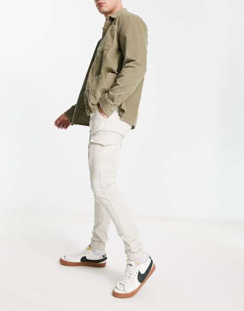 Classic White Cargo Pants for Men