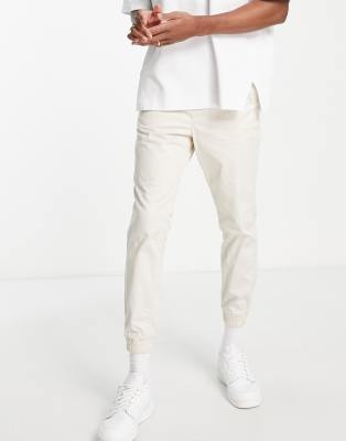 Jack & Jones Intelligence cuffed chino in beige | ASOS