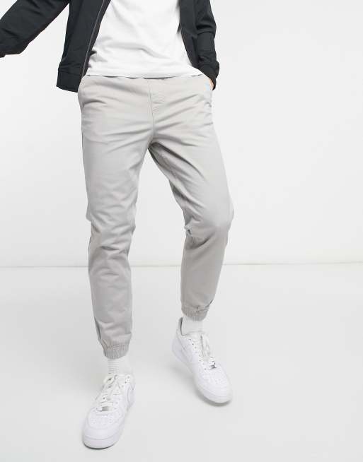 Jack & Jones Intelligence cuffed trouser in grey ASOS