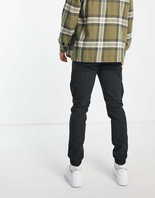 Jack & Jones Intelligence – Czarne bojówki o dopasowanym kroju , 3 z 4
