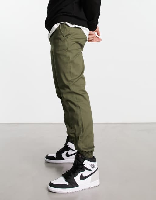 Jack & Jones Intelligence – Dopasowane joggersy bojówki w kolorze khaki