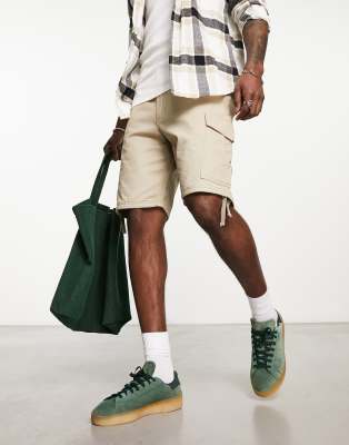 Jack & Jones Jack & Jones Intelligence drawstring cargo short in beige-Neutral