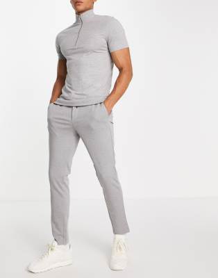 mens grey cropped pants