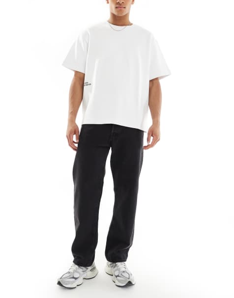 Jack & Jones Intelligence Eddie loose jeans in black