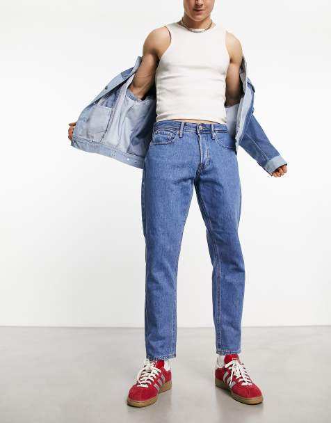 Mens on sale cropped denim