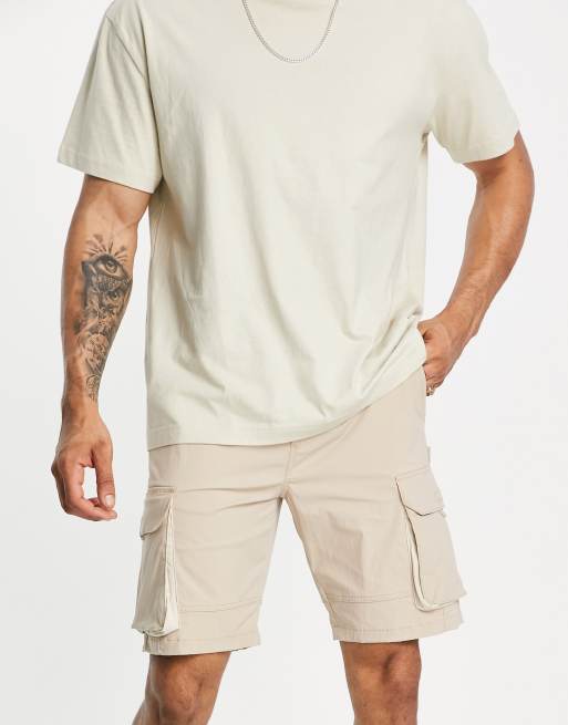 Jack & Jones Intelligence – Funktions-Cargo-Shorts in Beige