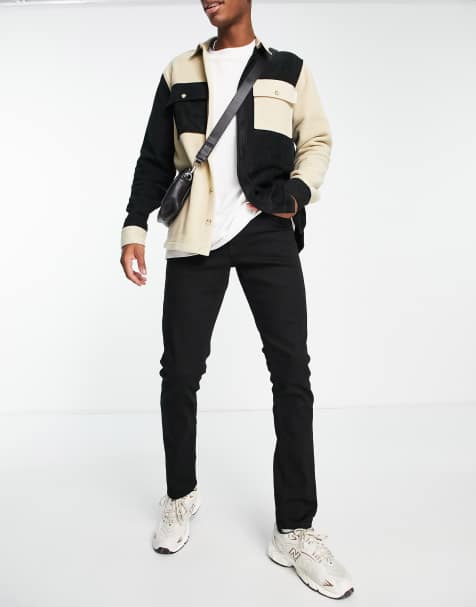 Jack & Jones Intelligence – Glenn – Czarne dopasowane zwężane jeansy - view 1