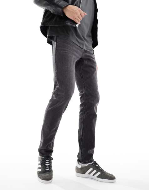 Jack & Jones Intelligence Glenn slim tapered fit jeans in black wash 
