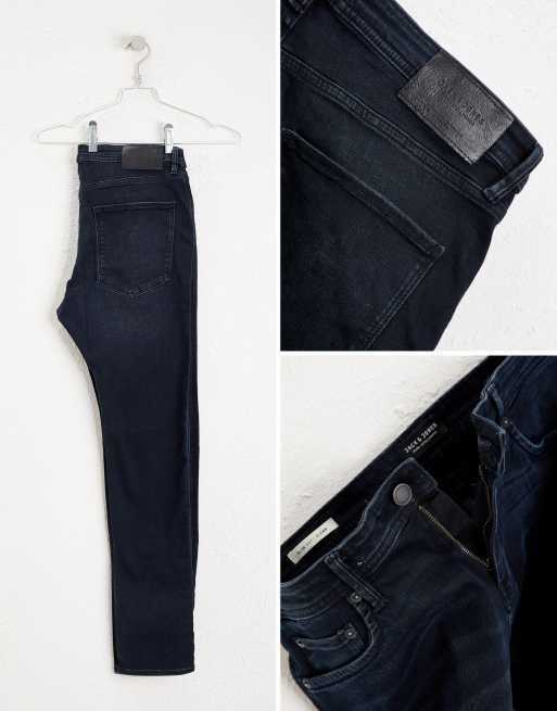 Jack & Jones Intelligence – Glenn – Djupblå slim jeans med extra stretch och avsmalnande passform, 4 av 4