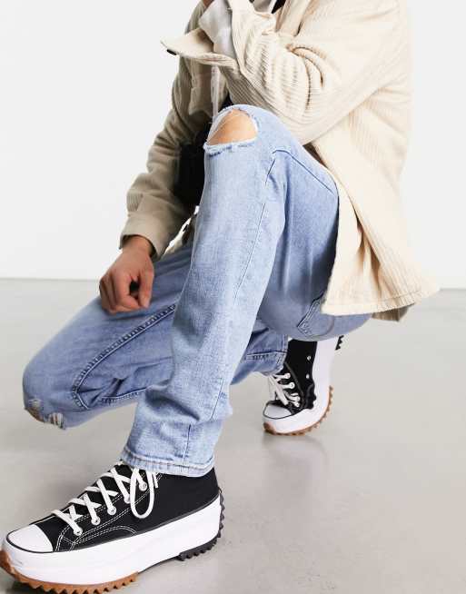 Jack & Jones Intelligence - Glenn - Jean coupe slim ultra stretch avec déchirures - Bleu clair délavé , 3 de 4
