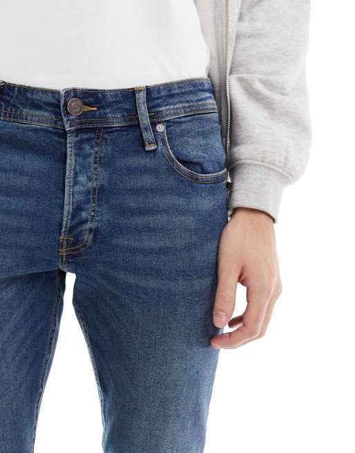 Jack & Jones Intelligence - Glenn - Jean slim - Bleu moyen , 3 de 5