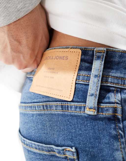 Jack & Jones Intelligence – Glenn – Jeans mit schmalem Schnitt in Mittelblau , 5 von 5