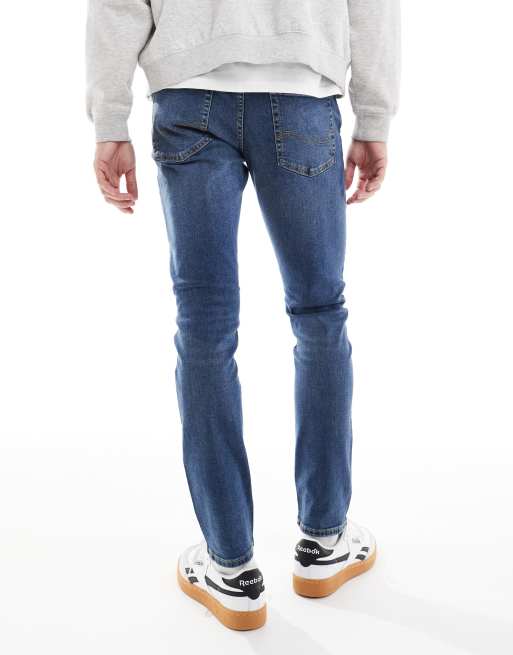 Jack & Jones Intelligence - Glenn - Mellemblå slim fit jeans , 4 af 5