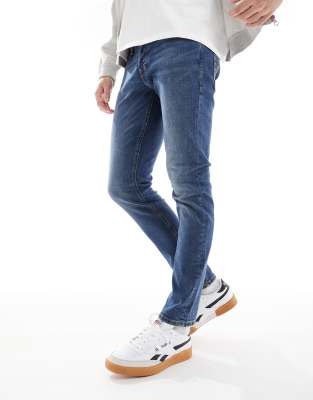 Jack & Jones Intelligence - Glenn - Slim fit jeans in blauw met medium wassing 