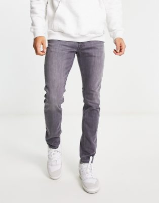 Jack & Jones Intelligence Glenn slim fit jeans in grey wash