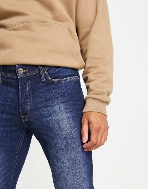 Jack & Jones Intelligence Glenn slim fit jeans in midwash blue, 3 of 4