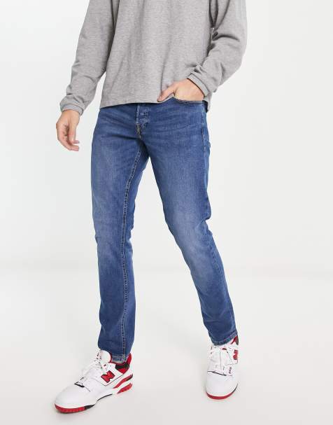 Jack & Jones Intelligence Glenn slim fit jeans in midwash blue - view 1