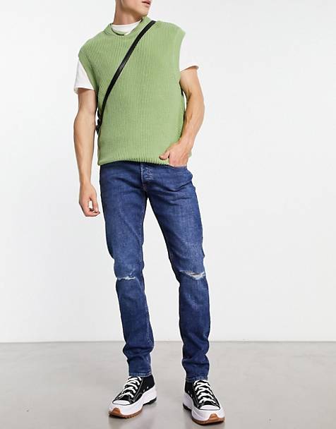 Heren Kleding voor voor Jeans voor Slim jeans River Island Skinny Jeans in het Blauw voor heren 