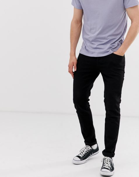 Jack & Jones Intelligence Glenn slim tapered fit jeans in black - view 1