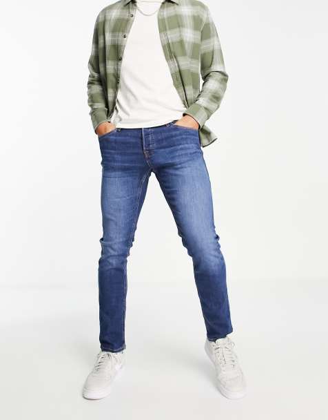 Jack & Jones Intelligence Glenn slim tapered fit jeans in light blue - view 1