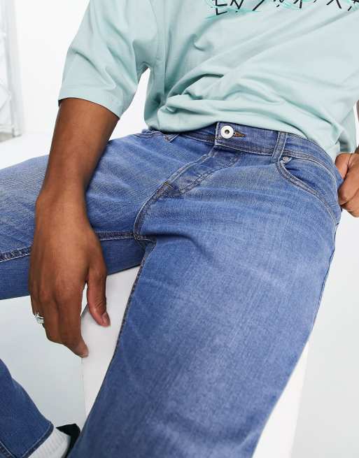 Jack & Jones Intelligence Glenn slim tapered fit jeans in light blue, 3 of 4