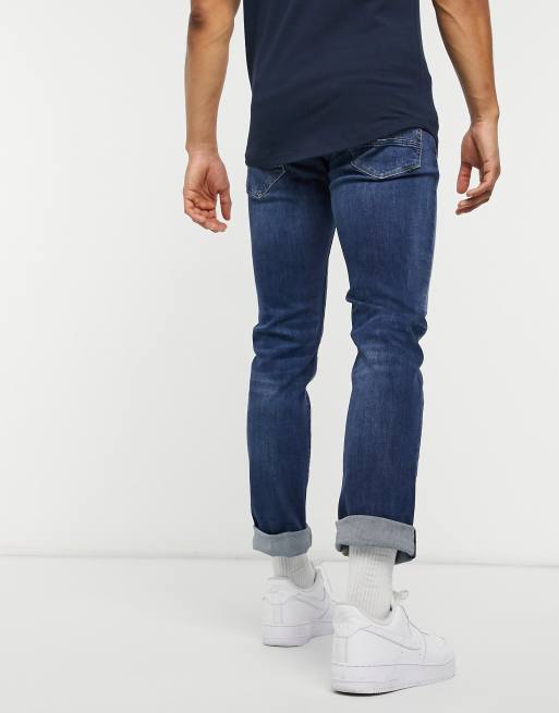 Jack & Jones Intelligence Glenn super-stretch slim tapered jean in blue