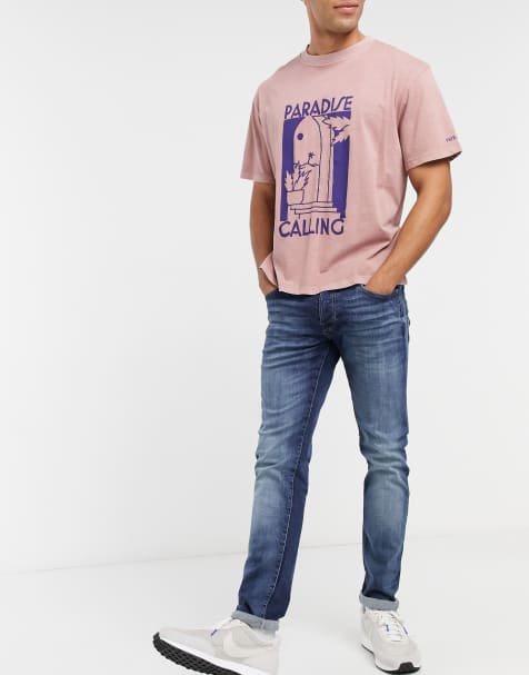 Jack & Jones Intelligence Glenn super stretch slim tapered jean in darkwash blue - view 1