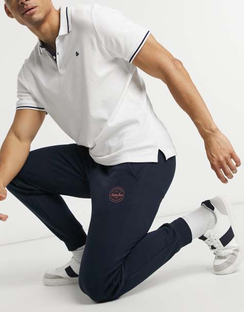 Jack & Jones Intelligence slim trackies in navy