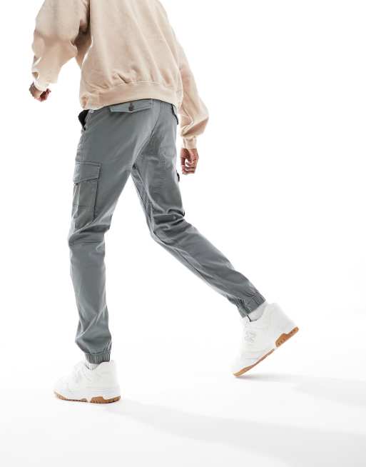 Jack & Jones Intelligence – Graue Cargohose mit Bündchen , 5 von 5