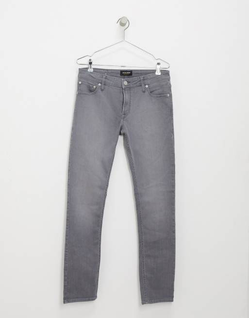 Jack Jones Intelligence Hellgraue Jeans Aus Superstretch Material In Enger Passform Asos