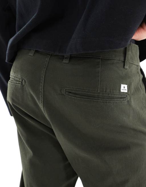 Jack & Jones Intelligence – Kane – Kakigröna chinos med ledig passform, 4 av 5