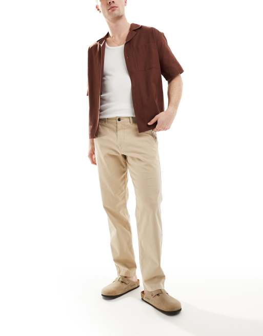 Jack & Jones intelligence kane loose fit chino in beige