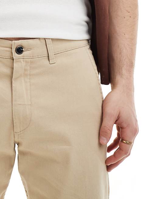 Jack & Jones intelligence kane loose fit chino in beige | ASOS Jack & Jones intelligence kane loose fit chino in beige | ASOS