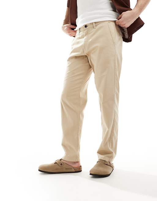 Jack & Jones intelligence kane loose fit chino in beige | ASOS Jack & Jones intelligence kane loose fit chino in beige | ASOS