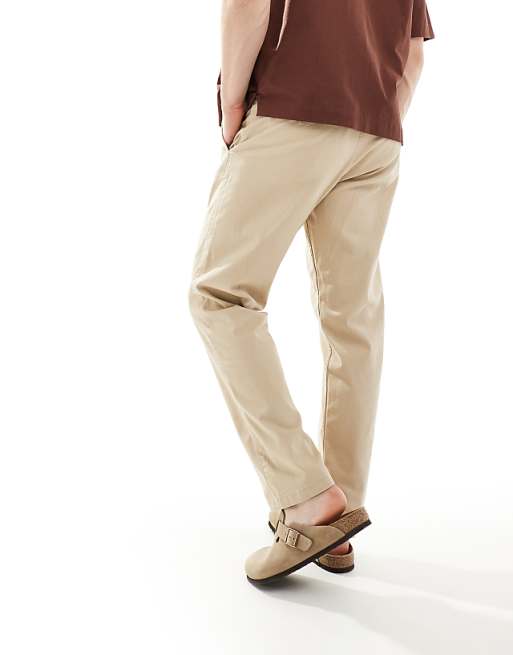 Jack & Jones intelligence kane loose fit chino in beige | ASOS Jack & Jones intelligence kane loose fit chino in beige | ASOS